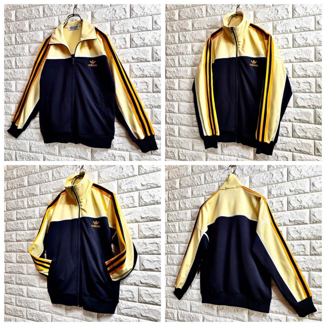 ◇西ドイツ時代／激レアデザイン◇ 80sアディダス デサント製ジャージ