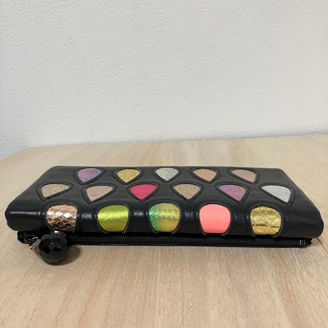 訳あり✨未使用✨ツモリチサト✨長財布✨ドロップ✨黒✨ブラック✨福財布 2025