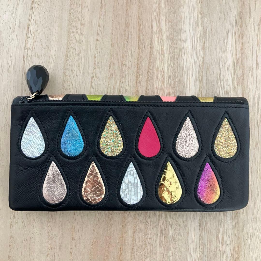 訳あり✨未使用✨ツモリチサト✨長財布✨ドロップ✨黒✨ブラック✨福財布 2025