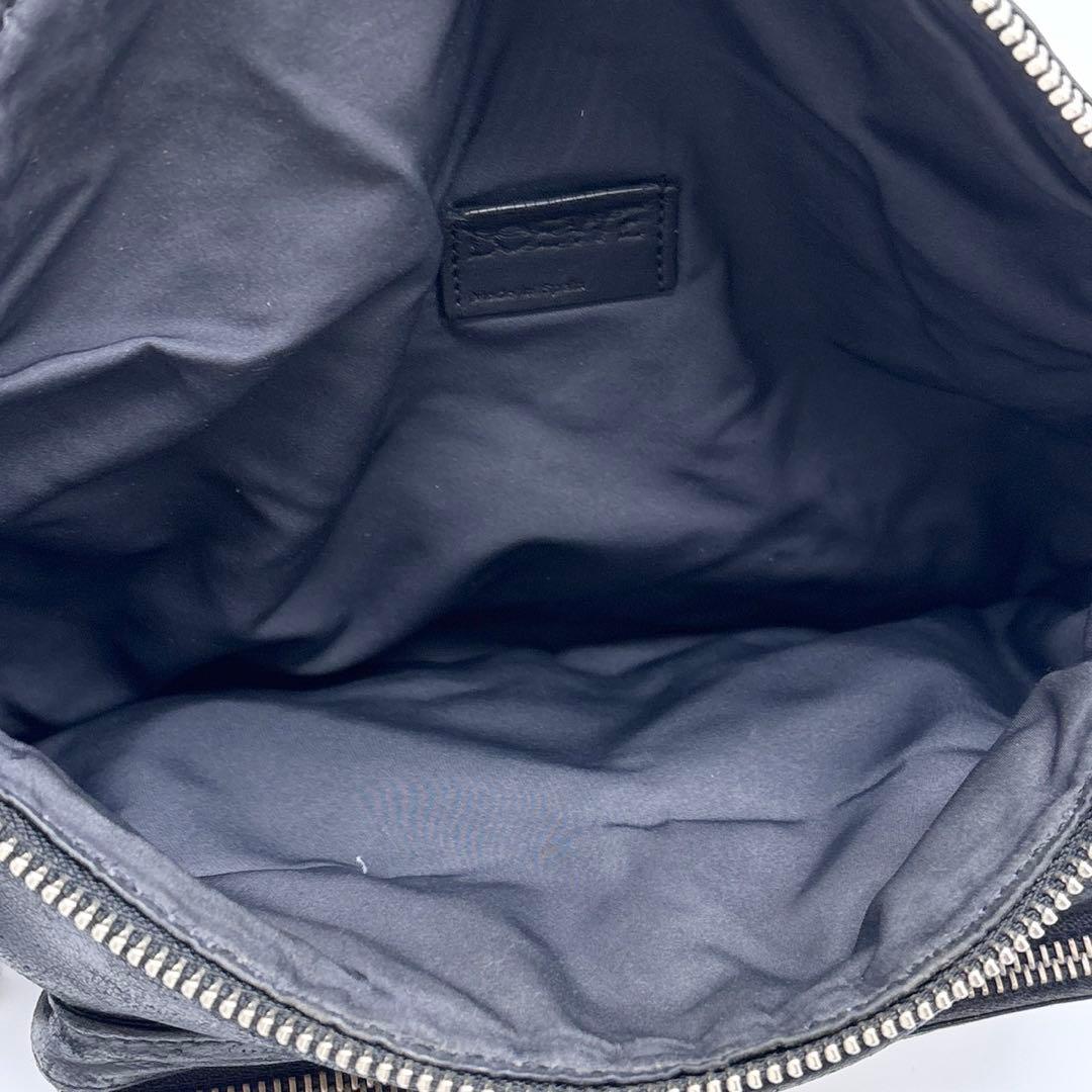 LOEWE ロエベ レザー ボディバッグ アナグラムパッチ ブラック スペイン製