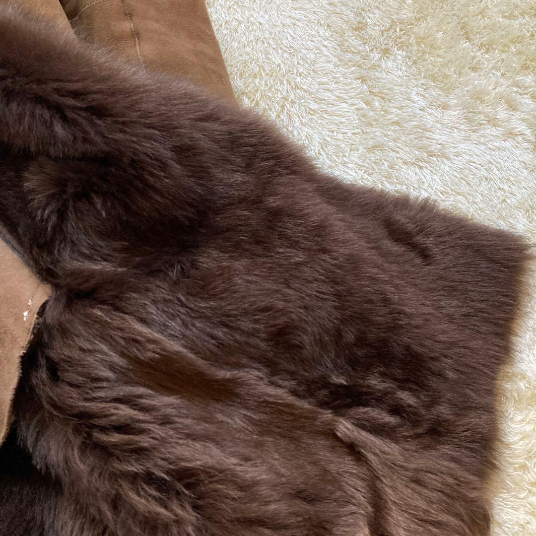 華麗✨ ジョゼフ 羊革 リアルムートンコート　36 M ブラウン 茶　女優襟