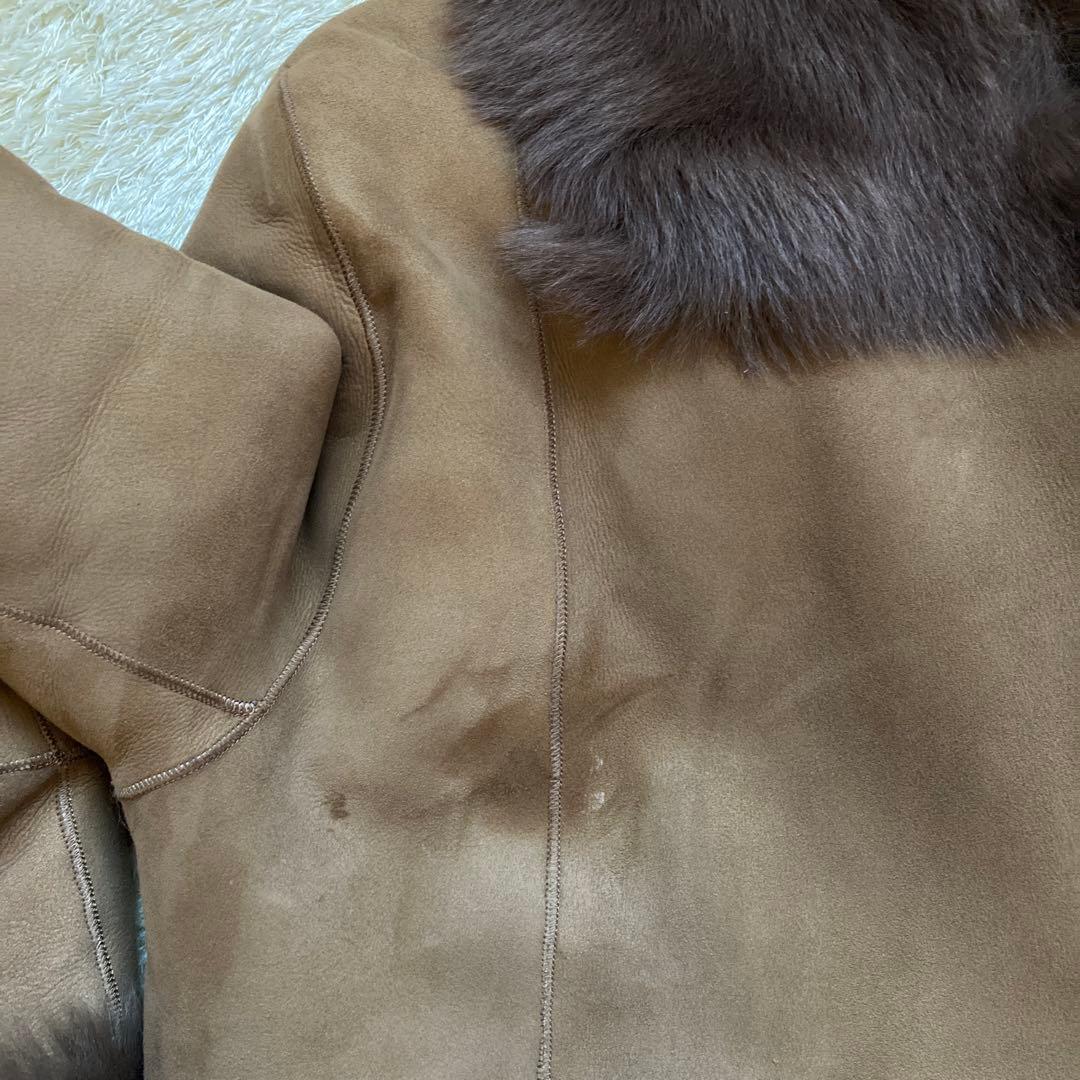 華麗✨ ジョゼフ 羊革 リアルムートンコート　36 M ブラウン 茶　女優襟