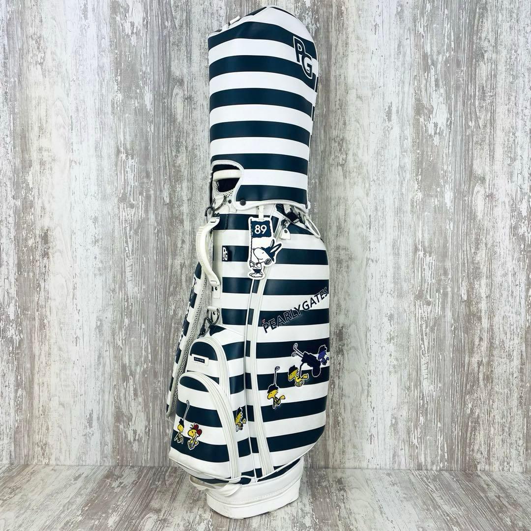 【限定品】パーリーゲイツ×SNOOPY スヌーピー キャディバッグ ボーダー柄