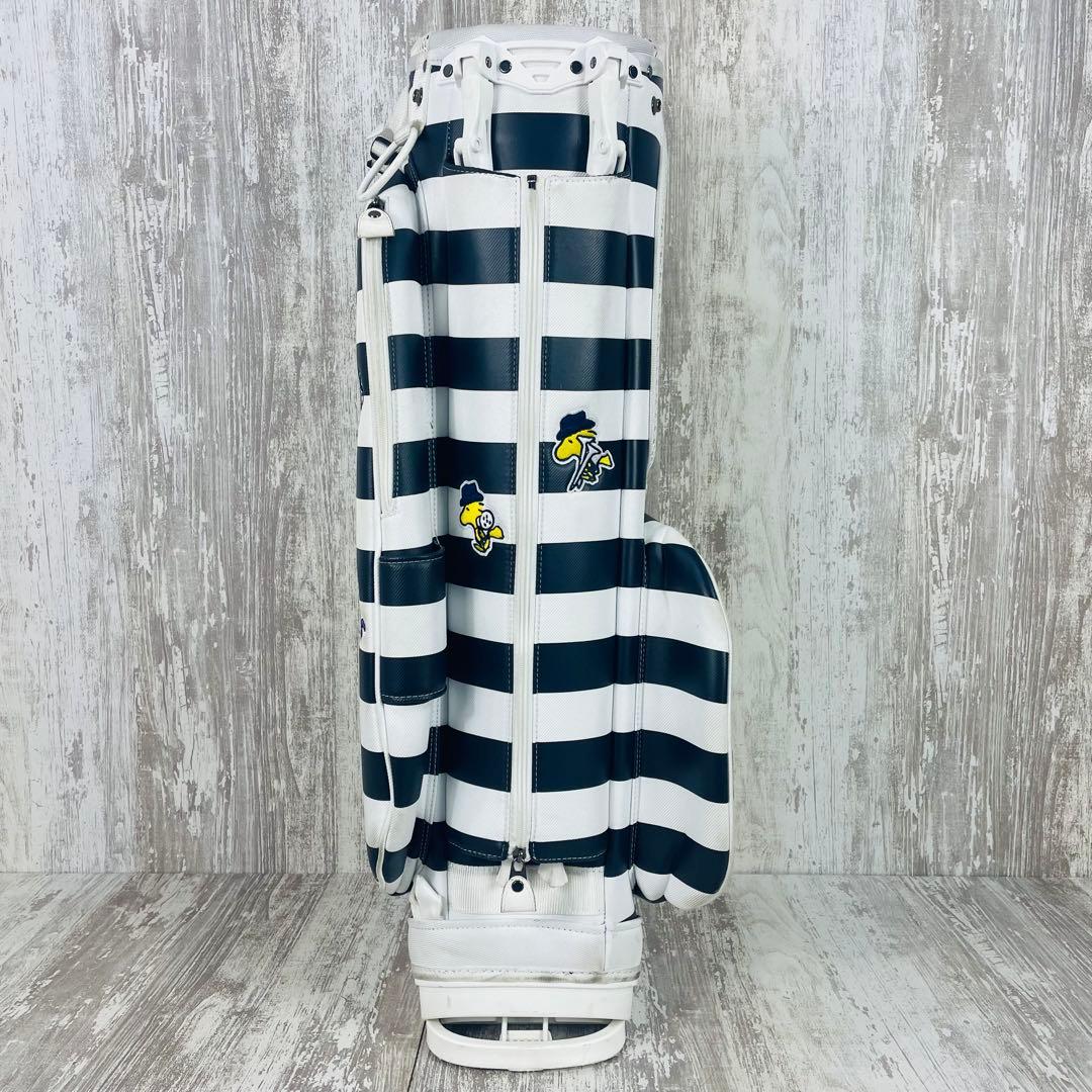 【限定品】パーリーゲイツ×SNOOPY スヌーピー キャディバッグ ボーダー柄