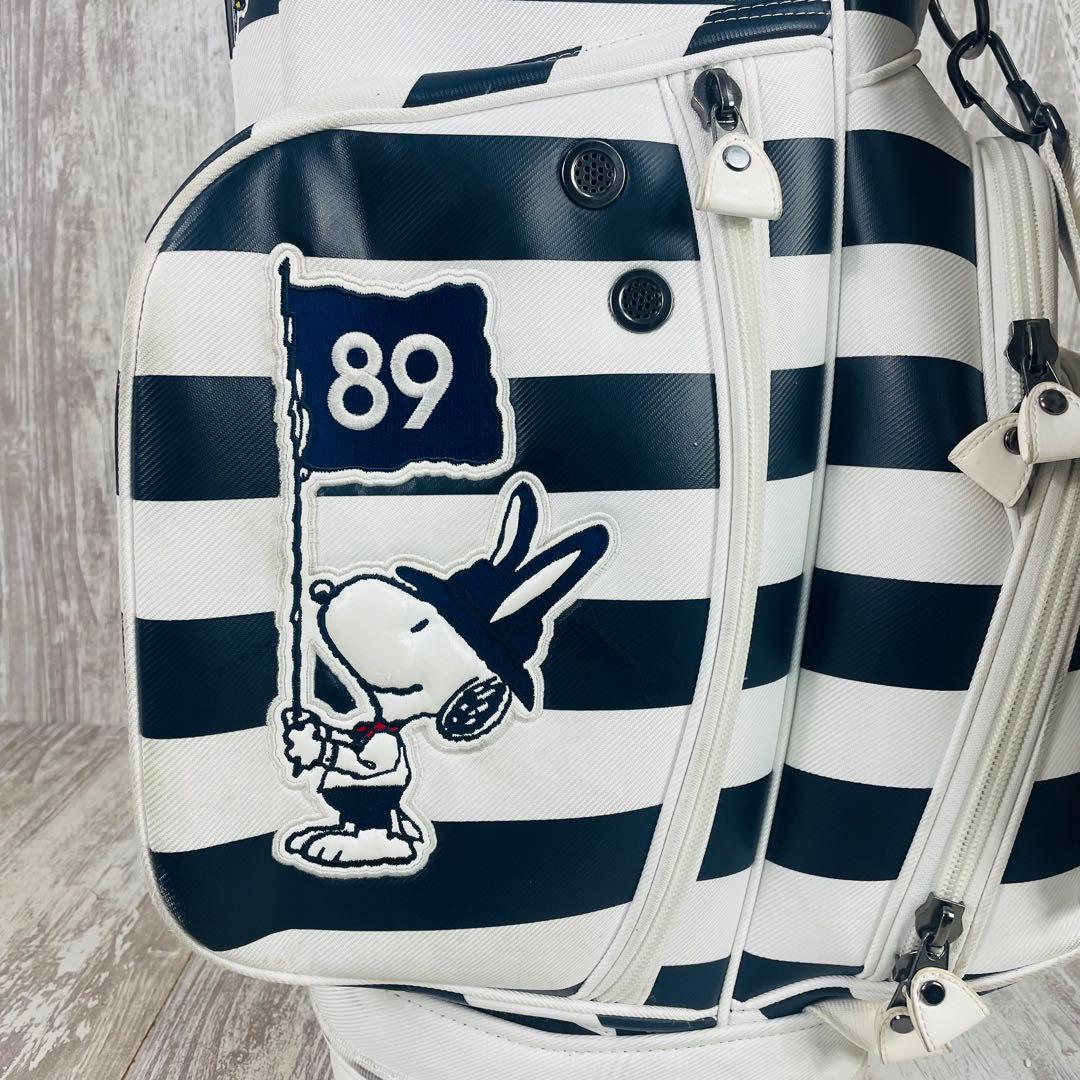 【限定品】パーリーゲイツ×SNOOPY スヌーピー キャディバッグ ボーダー柄