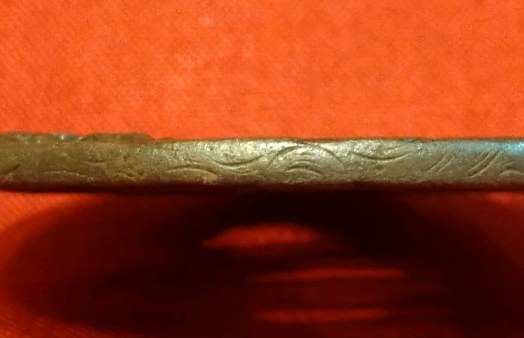 刀鍔(つば)　銘「英政」アンティーク　美術品