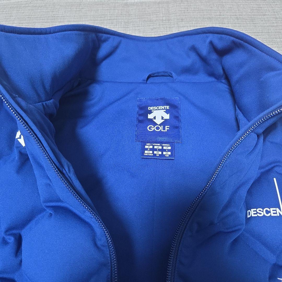 DESCENTE GOLF ダウンジャケット 青 Oサイズ