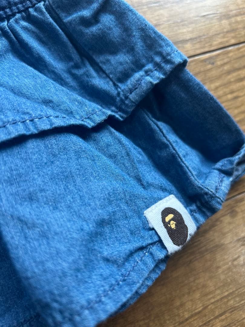 BAPE KIDS デニムワンピース ノースリーブ