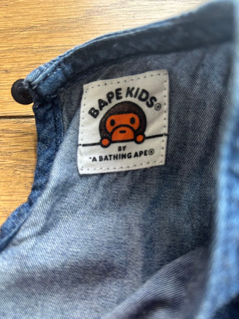 BAPE KIDS デニムワンピース ノースリーブ