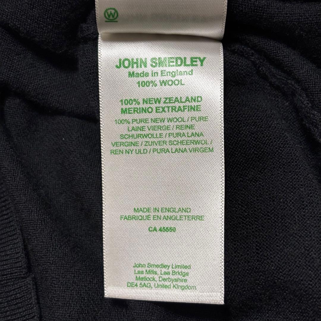 【美品】JOHN SMEDLEY ジョンスメドレー メリノウールニット 黒 M
