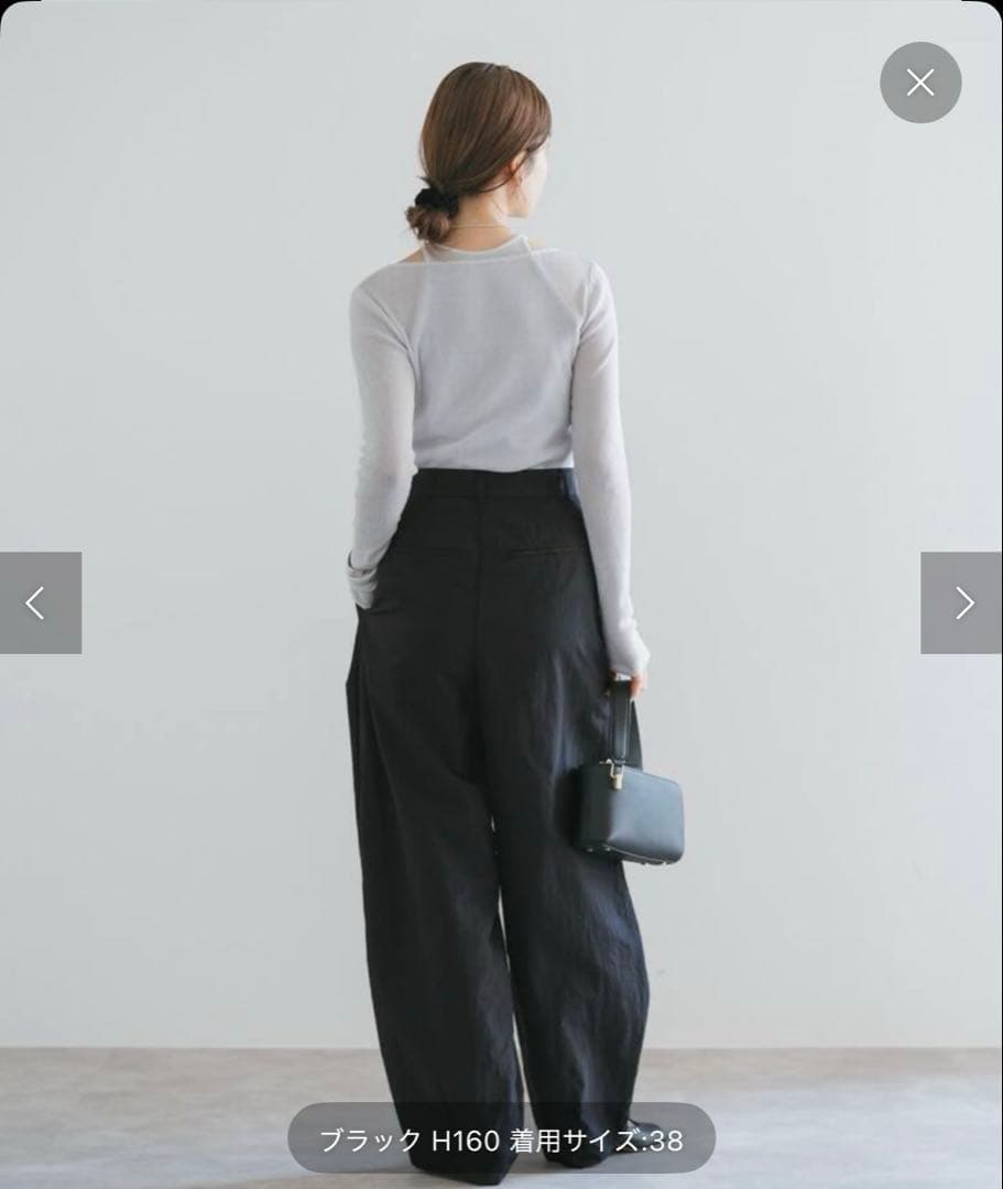 Noble ナイロンタフタボリュームパンツ