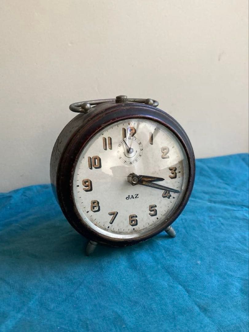 アンティーク　フランス　JAZ 目覚まし時計　稼働品