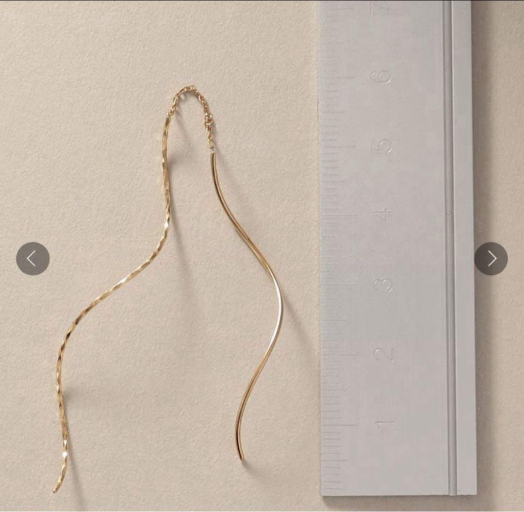 ココシュニックポリッシュミラーカットチェーンピアス片耳¥81400