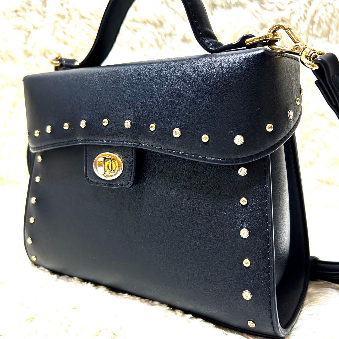 美品✨DIANAスタッズハンドバッグ ショルダーバッグ　2wayビジュー 現行品