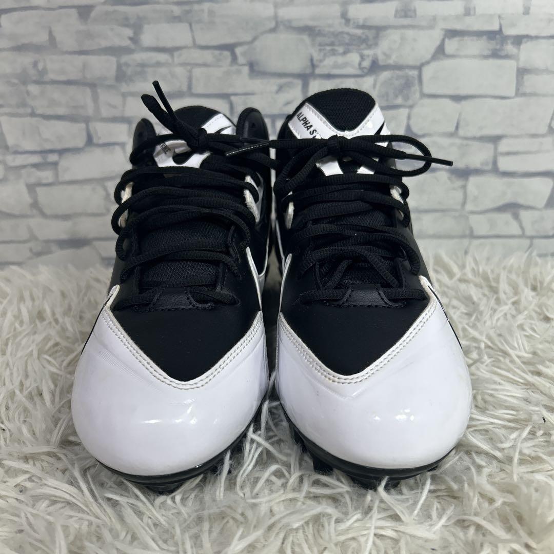 NIKE ナイキ　アメリカンフットボール　スパイク　レザー　黒　白　27.5cm