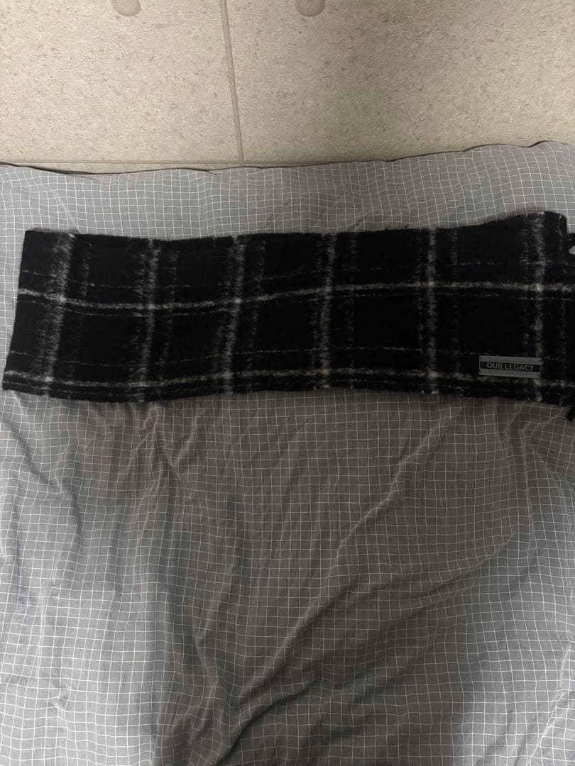 OUR LEGACY Black Fuzzy Alpaca Check