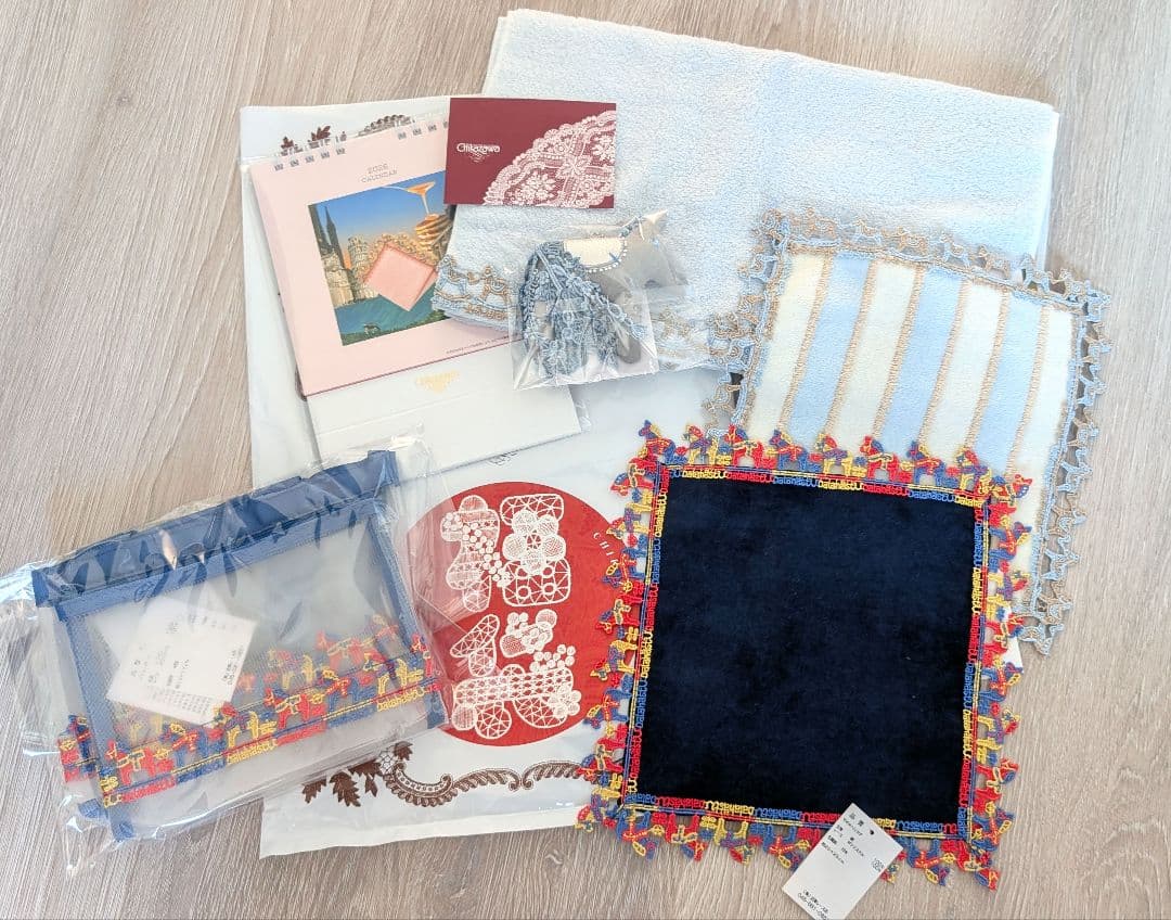 近沢レース　福袋2026　タオルハンカチ　ネイビー