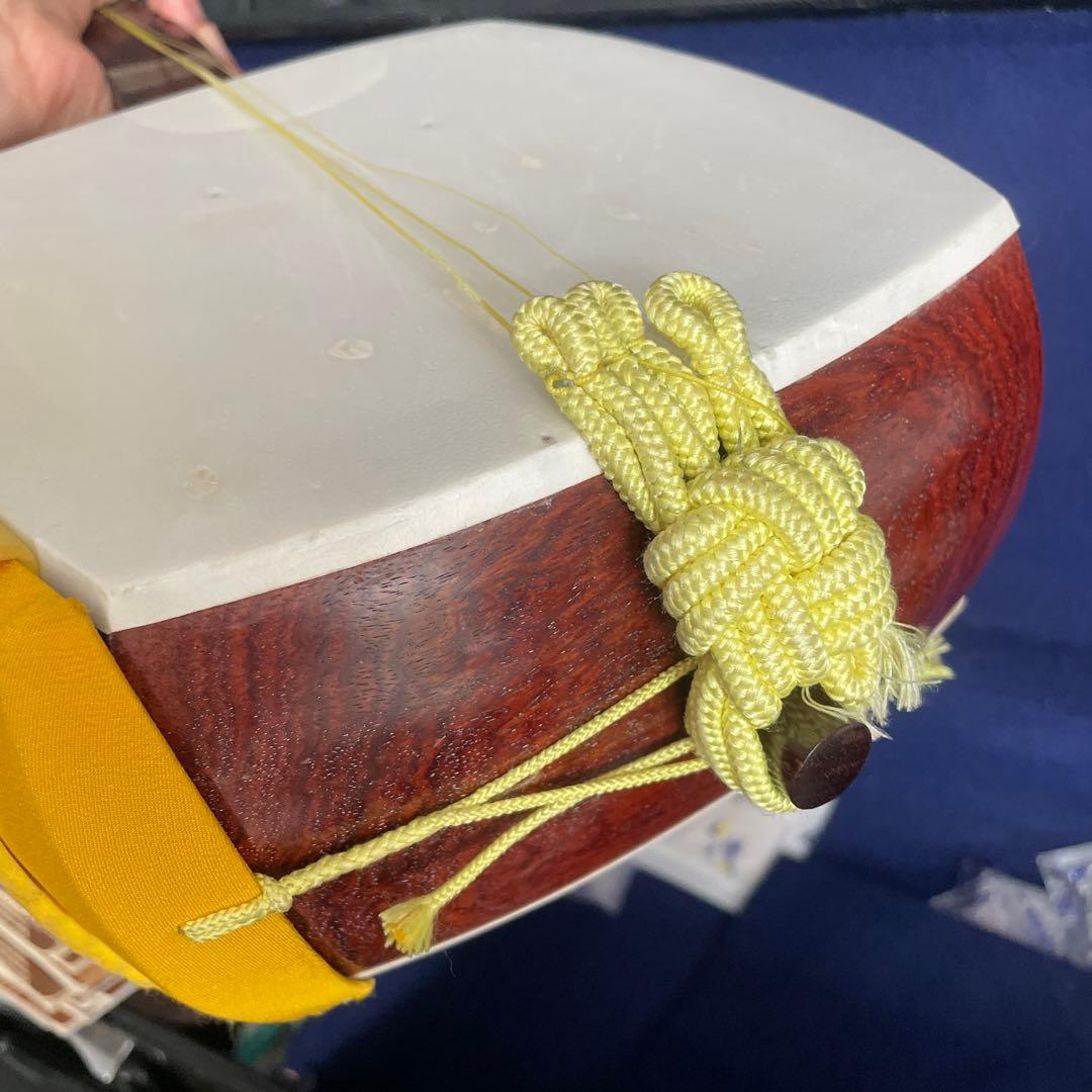 jazzloveyoko三味線　東さわり　紅木　皮やぶれなし　撥付き