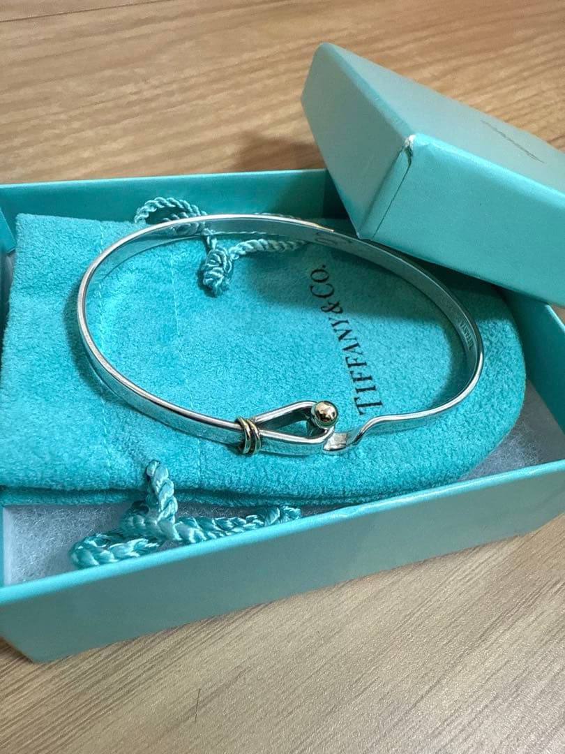 ティファニー TIFFANY フックアンドアイバ ングル シルバー ゴールド