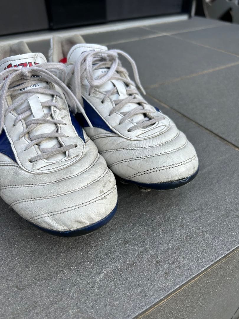 ミズノ　モレリア　ホワイト×ブルー　海外製　26.5cm