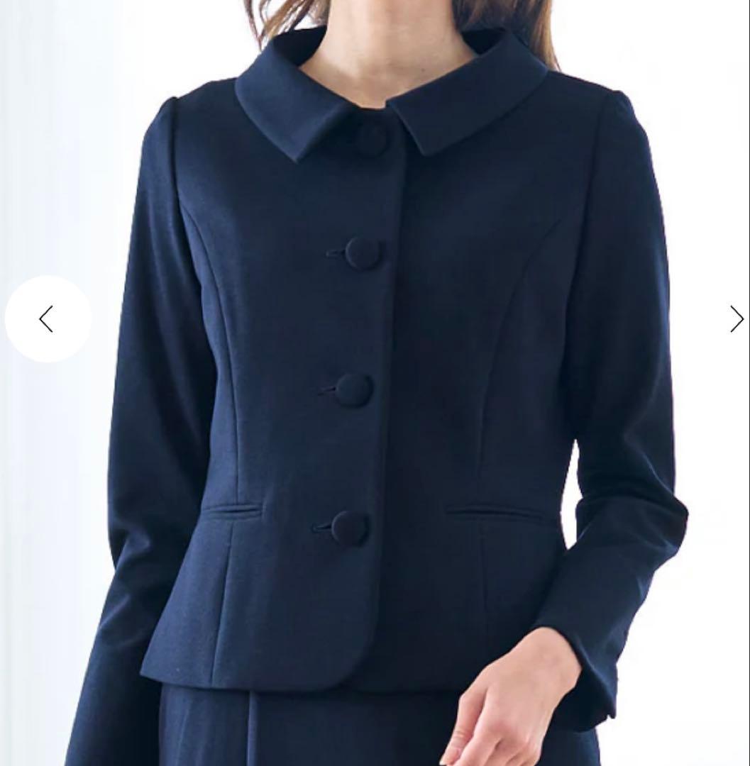 美品✨kay me ダブルジャージー　ネイビー ワンピース&ジャケット13 XL