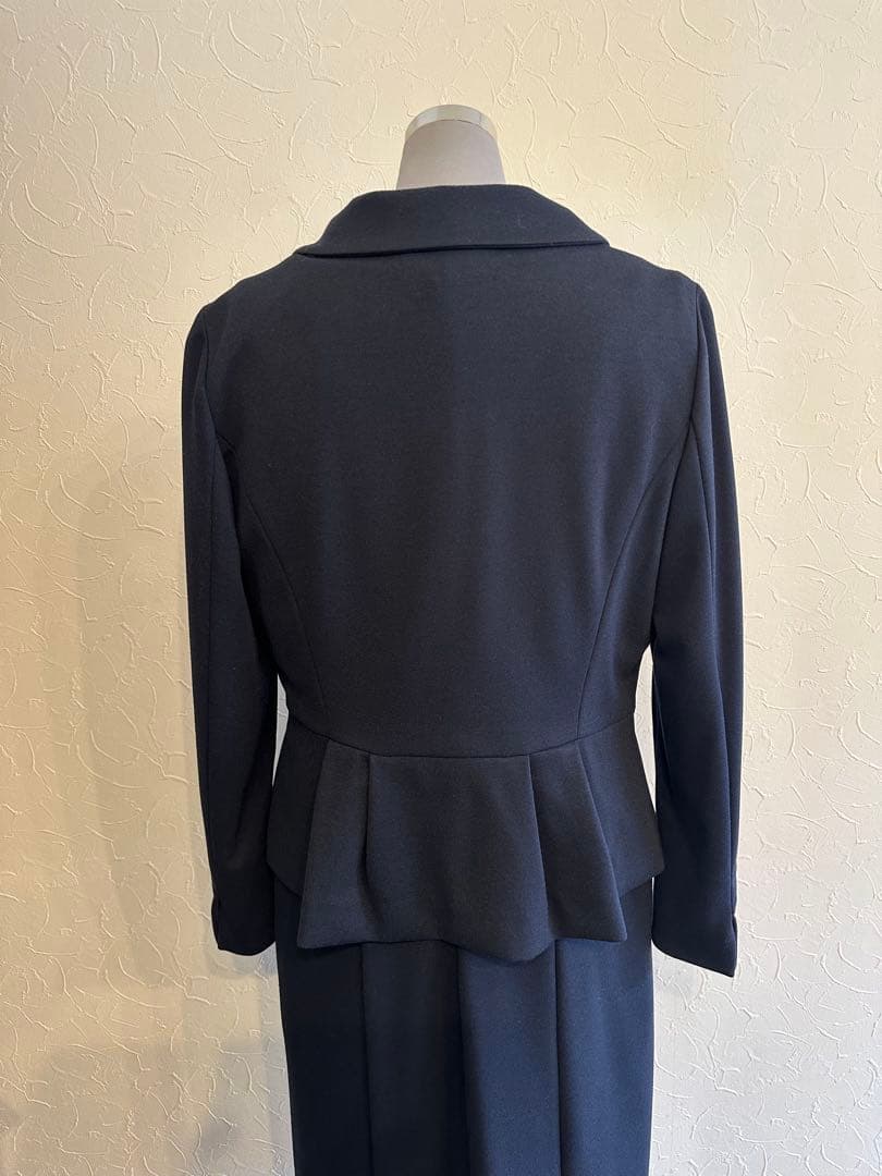 美品✨kay me ダブルジャージー　ネイビー ワンピース&ジャケット13 XL