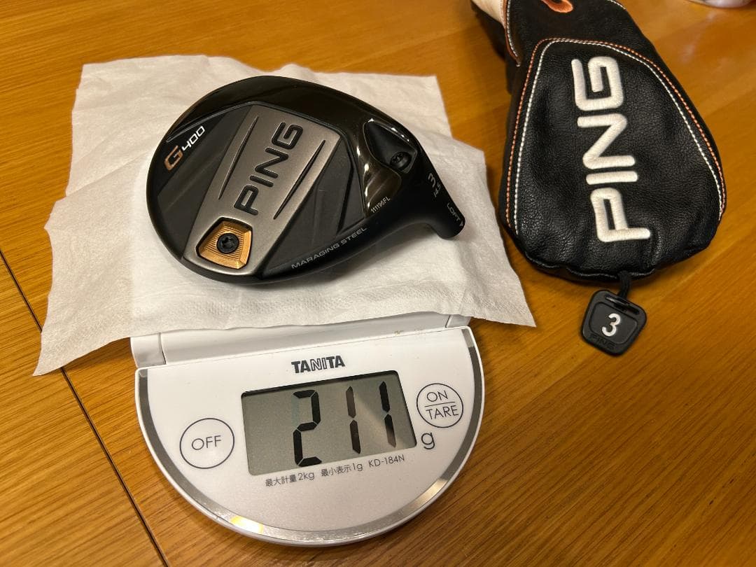 S*O様 美品 PING G400 3W 14.5度 ヘッド　ヘッドカバー付属