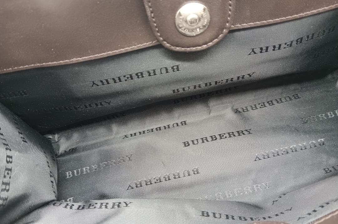 BURBERRY ノバチェック ハンドバッグ ダークブラウン×ベージュ系