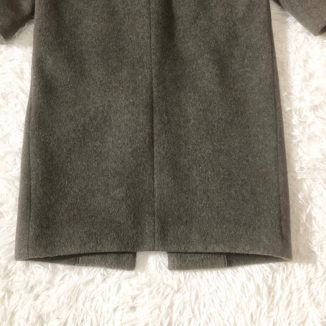 美品 イエナ ラムウールノーカラーコート 小さいサイズ ベージュ XS