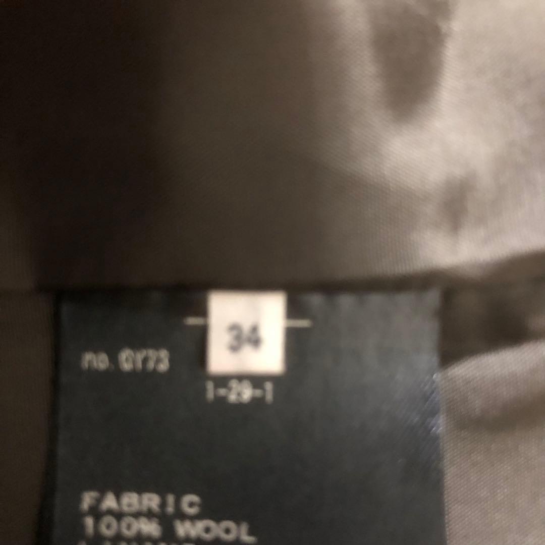 美品 イエナ ラムウールノーカラーコート 小さいサイズ ベージュ XS