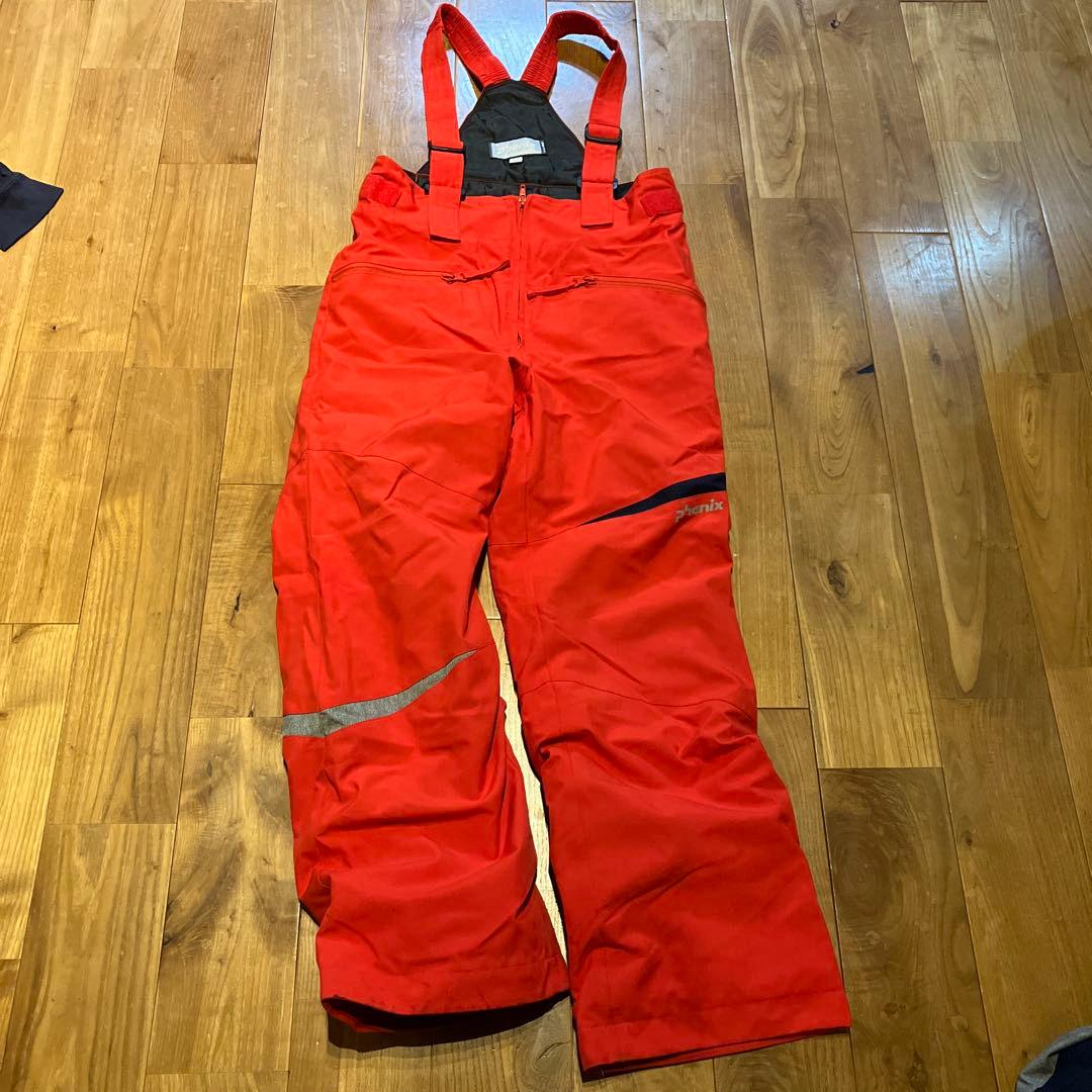 phenix スキーウェア 150cm グレー/ネイビー/レッド　グローブ付き