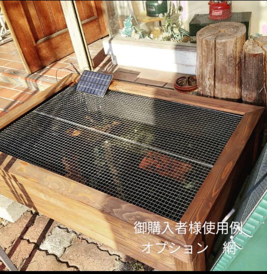 ラスト1セット　78Lタイプ ビオトープメダカ金魚飼育セット　木枠カバー