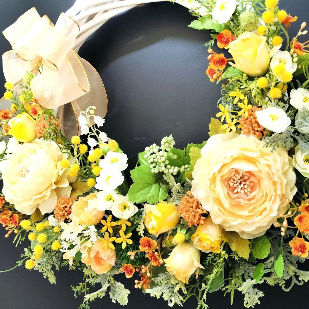 商品名【咲希】ゆきこ♥ラナンキュラスのフラワーリース 春リース 玄関リース