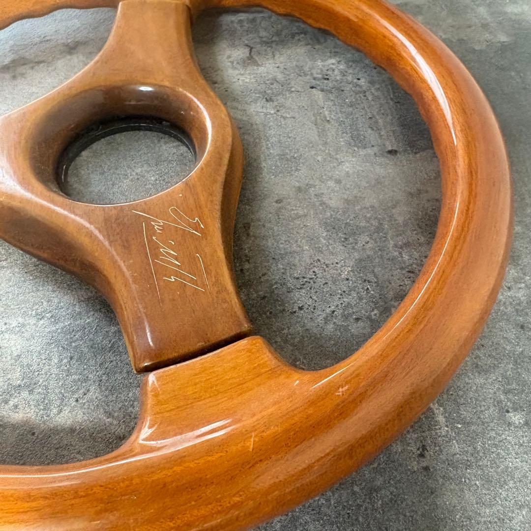 《ミケロッティ》レア希少昭和レトロ31φ当時物ウッド ハンドル VIP車