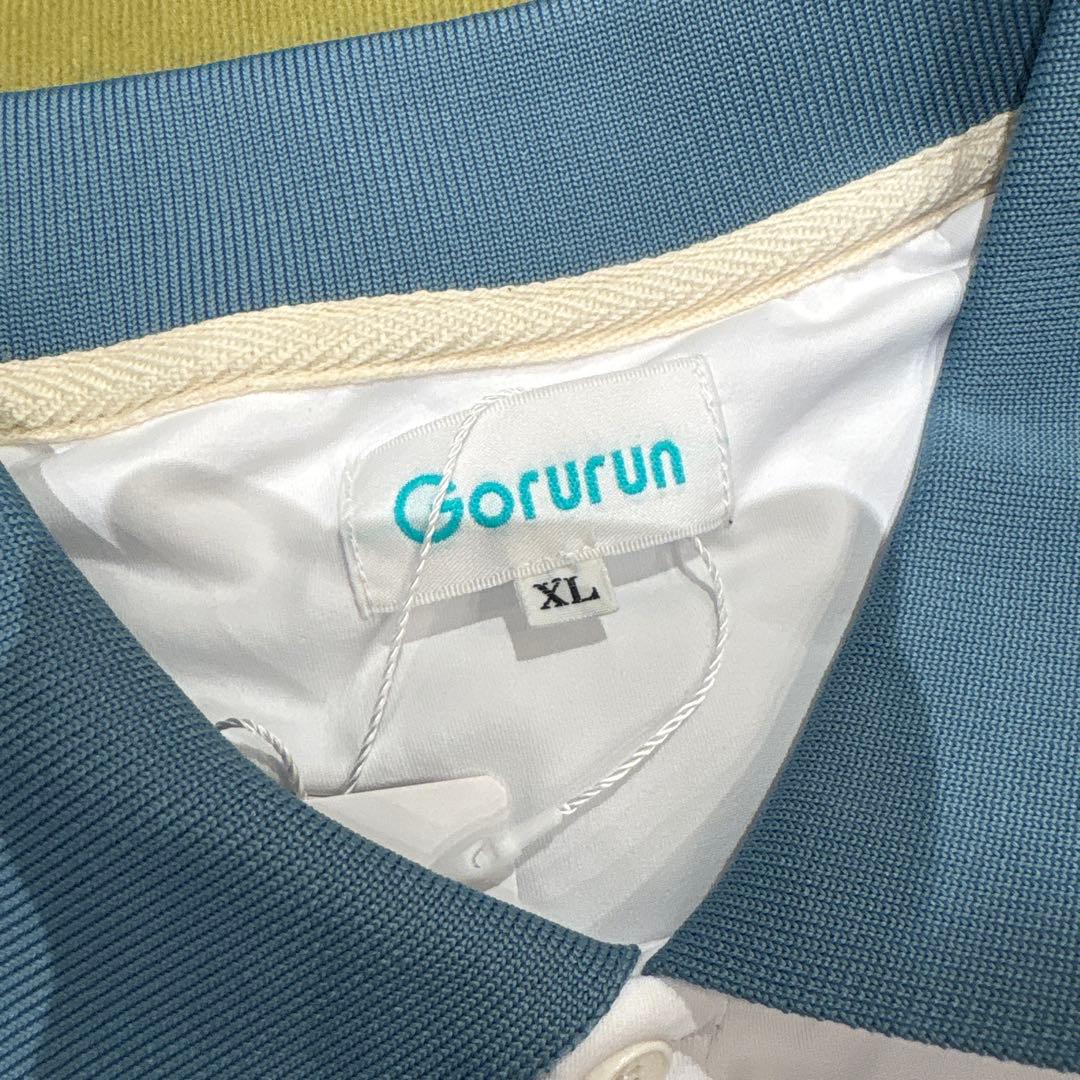 Gorurun XL ポロシャツ ホワイトブルー