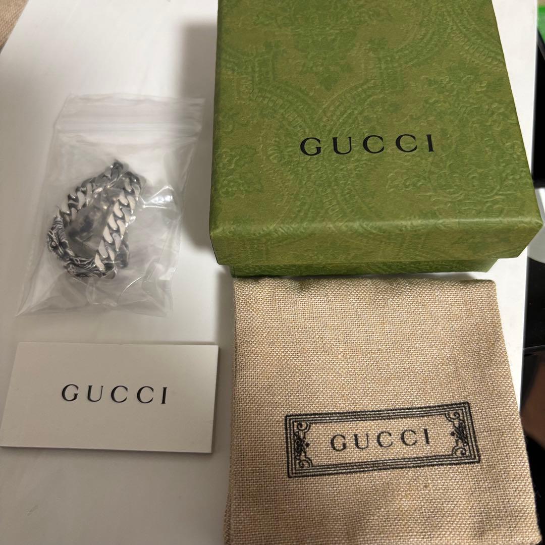 GUCCI 新品同様品　タイガーヘッドブレスレット　サイズ19 極美品　付属品