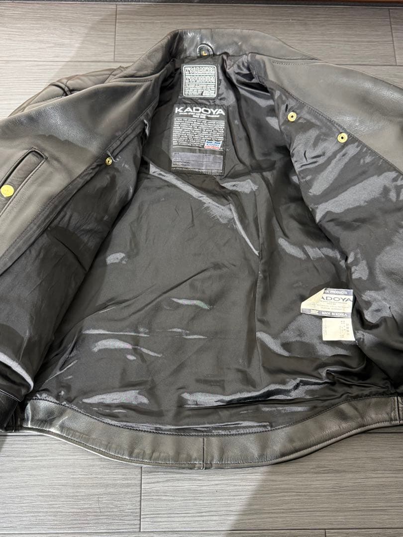 KADOYA カドヤ ダブルライダースジャケット 黒 L