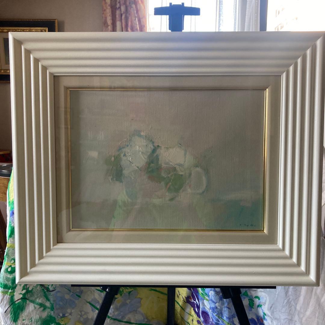 優しく包み込む本物の油彩画 】「薔薇」F4号 井上孝義画伯作品