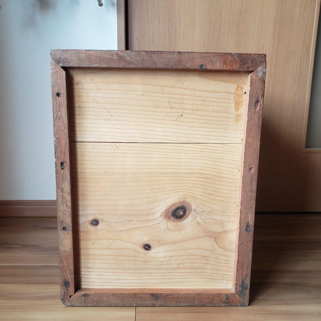 古い木製の引出し　アンティーク　木製　チェスト　古銅　ドロワー　欅　無垢　古家具