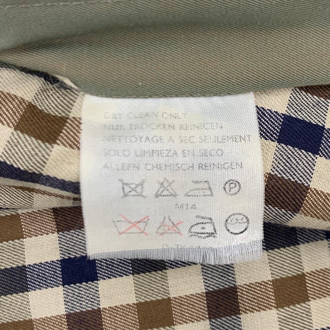 アクアスキュータム バルマカーンコート 36 Sサイズ ベルト付き 玉虫色 光沢