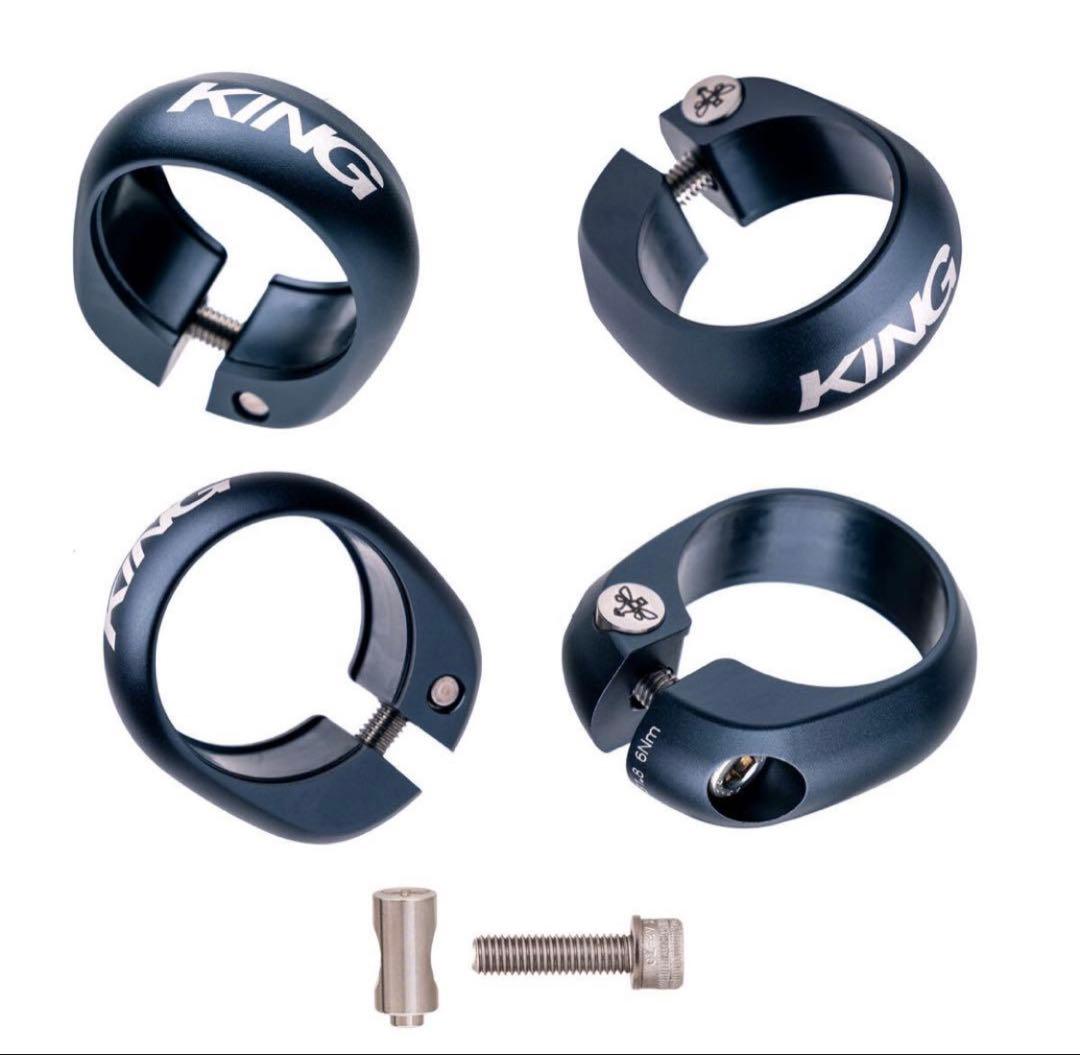 CHRIS KING シートクランプ ブラック/ピンク 30mm Black CHIRS KING