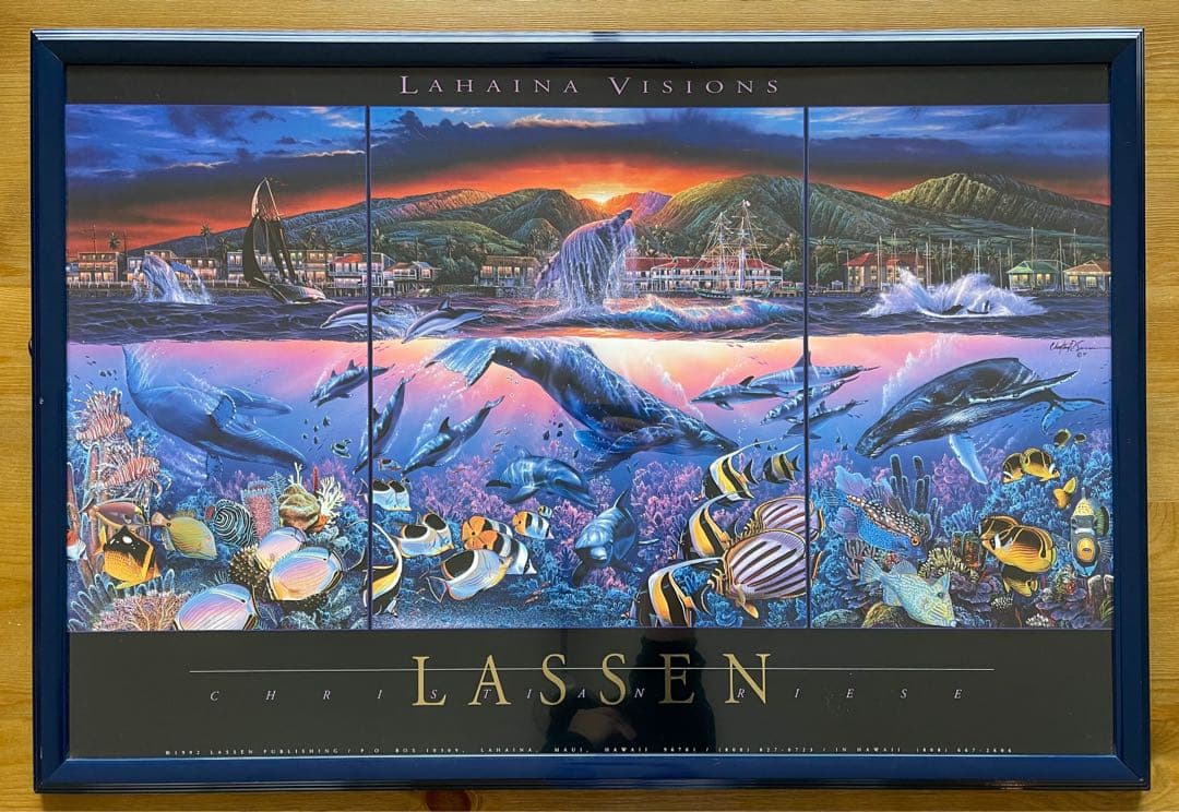 クリスチャン・リース・ラッセン ラハイナビジョン ポスター 額付き