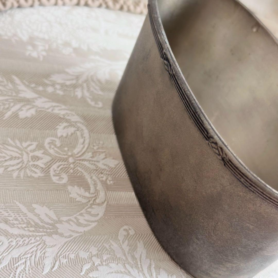 フランスアンティーク　ピューター　キャンディポット　小物入れ　うさぎ