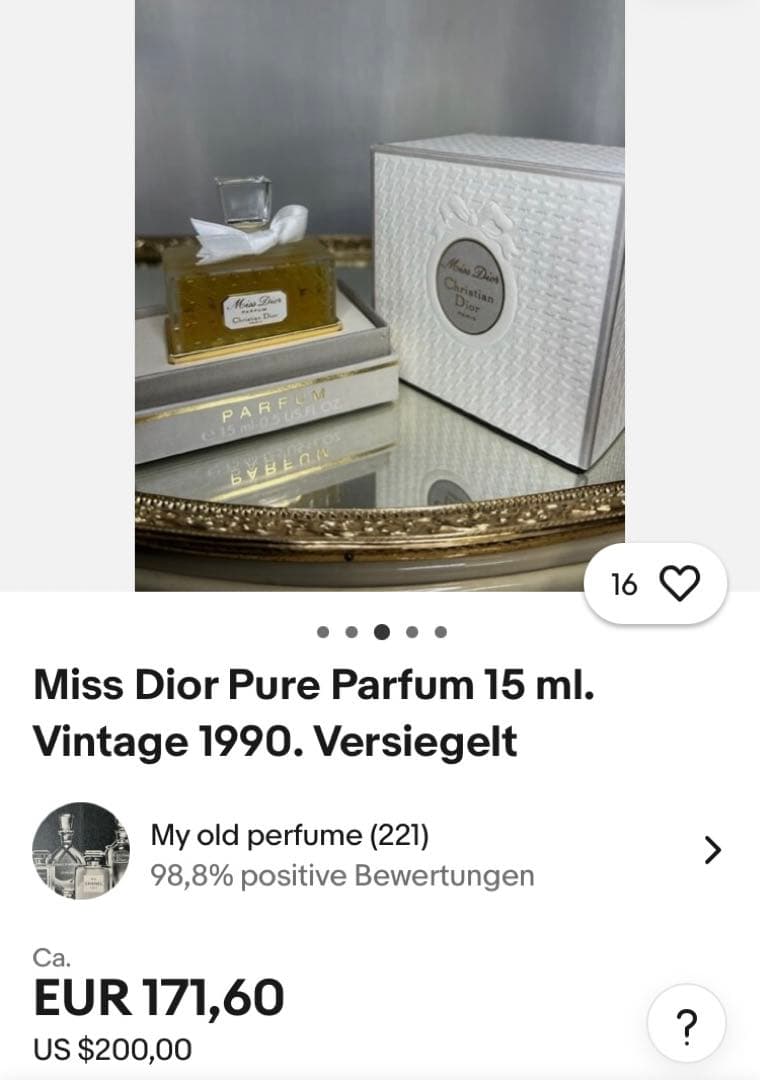 【ヴィンテージ】Miss Dior Christian Dior 15ml