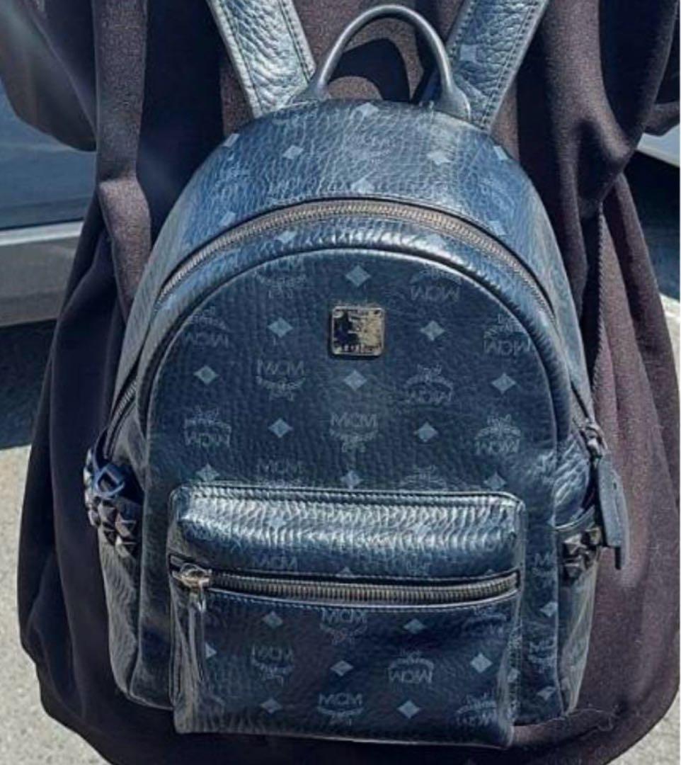 ねこ♥MCM ブラックレザーリュック Mサイズ