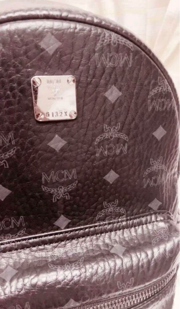 ねこ♥MCM ブラックレザーリュック Mサイズ