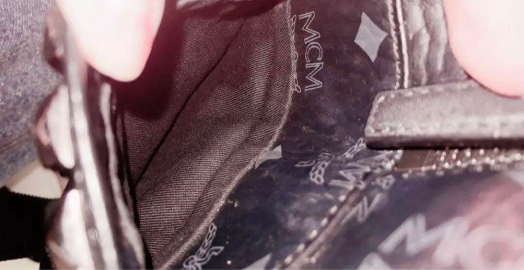 ねこ♥MCM ブラックレザーリュック Mサイズ