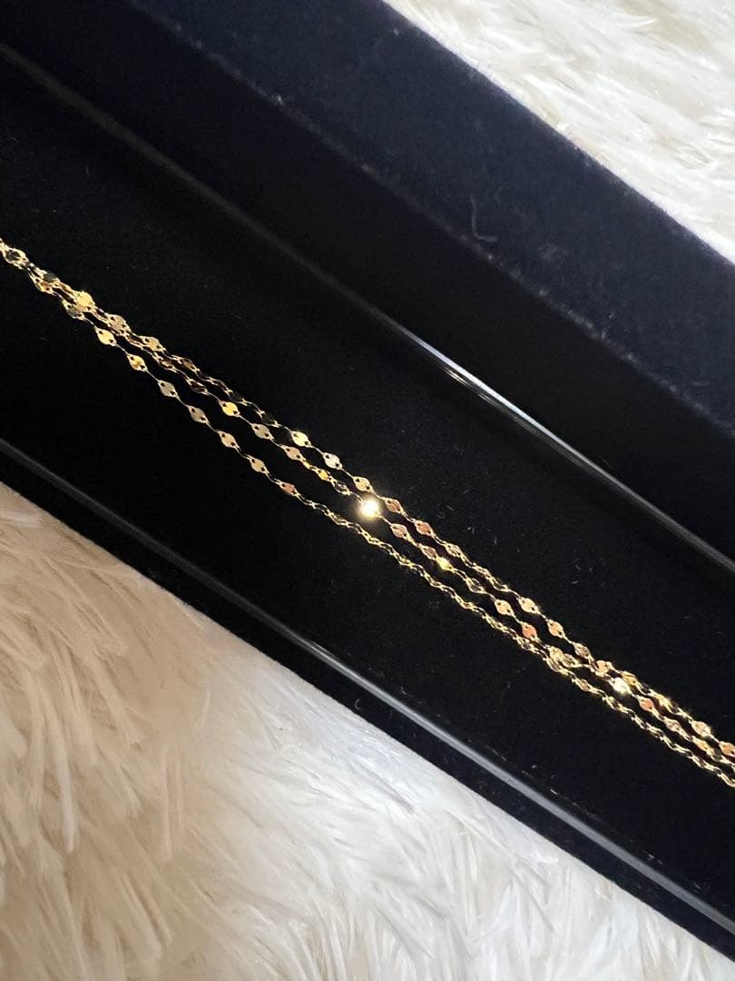 18k 3連ブレスレット 華奢