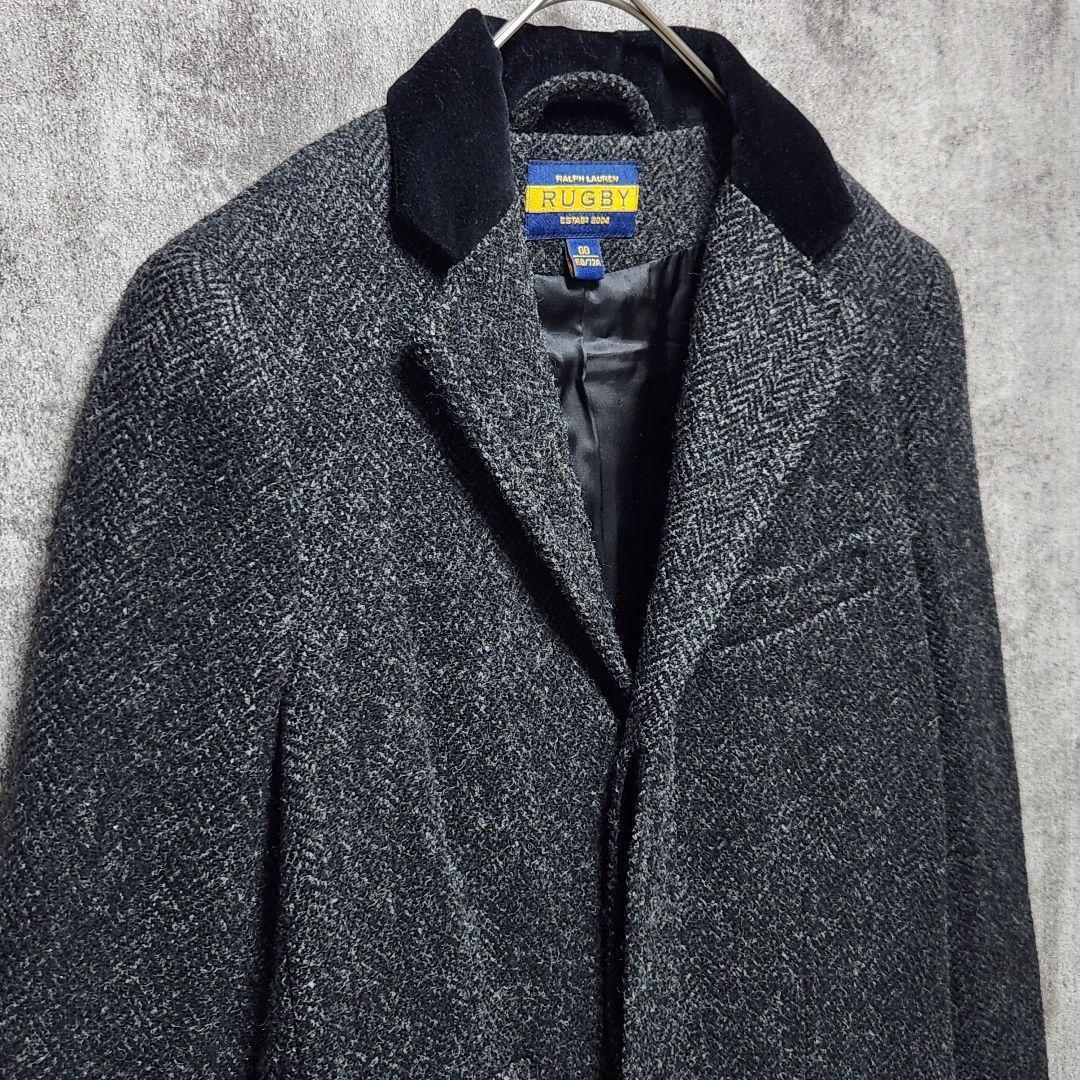 美品 ラルフローレンラグビー ヘリンボーン チェスターコート XXS