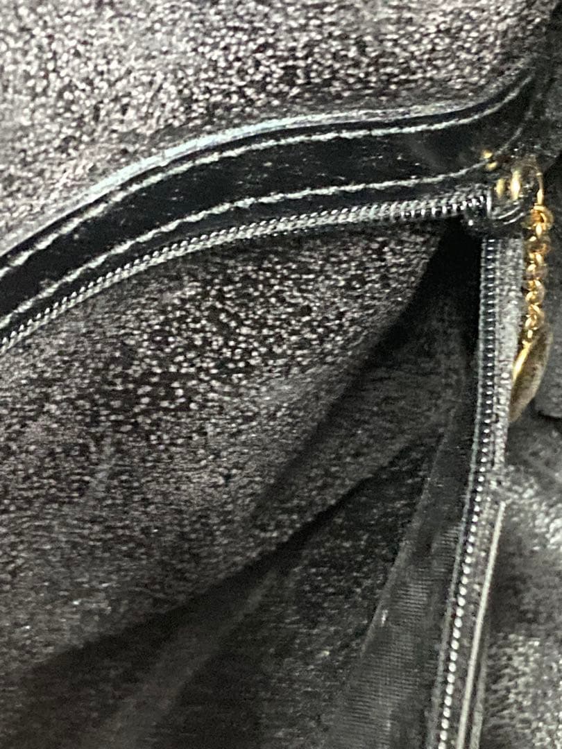 値下げ！GUCCI グッチ バンブー　ワンショルダー　バッグ エナメル　ブラック